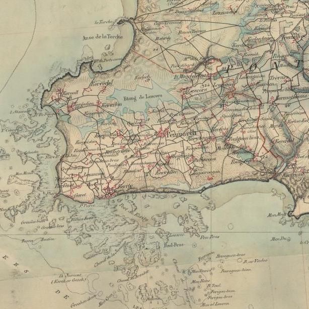 Carte d'état-major, Penmarc'h 1820-1866