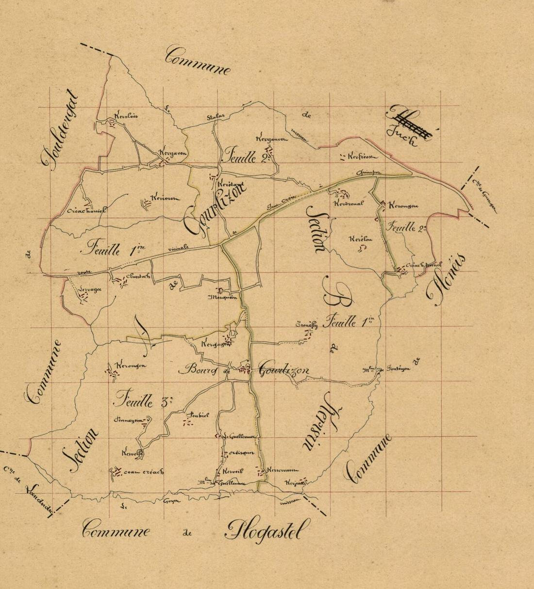 Tableau d'assemblage du cadastre, 1892